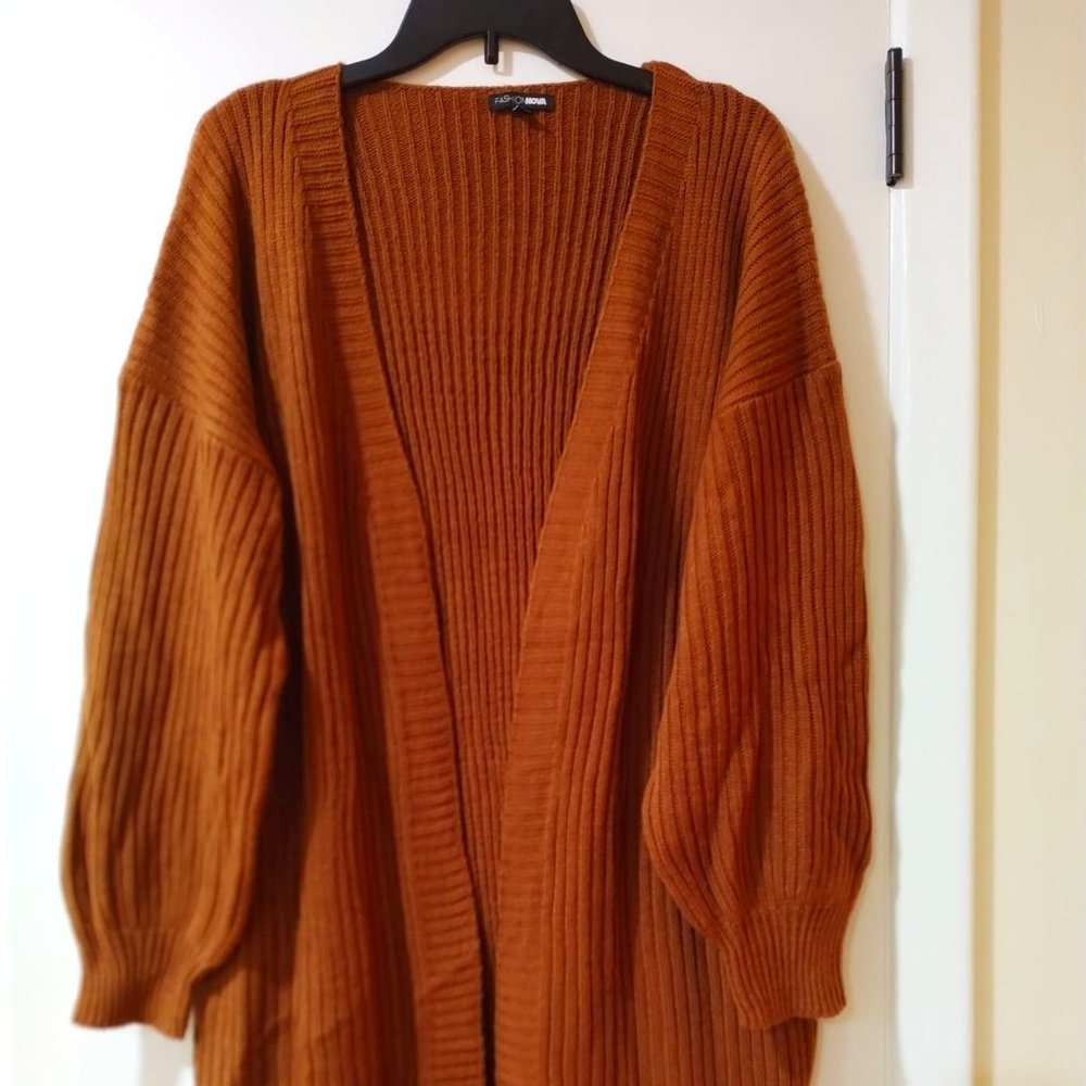 FASHION NOVA Women Cardigan sweater Copper Size M